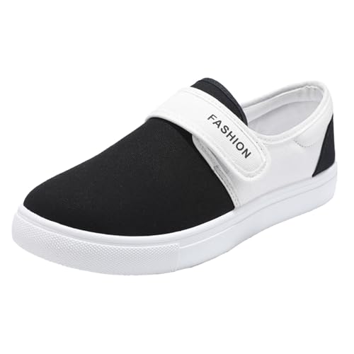 VBEDKDEB Freizeitschuhe Herren Slipper Canvas für Männer Low Top Wanderschuhe Mode Freizeitschuhe Sneakers Herren (Beige, 42) von VBEDKDEB