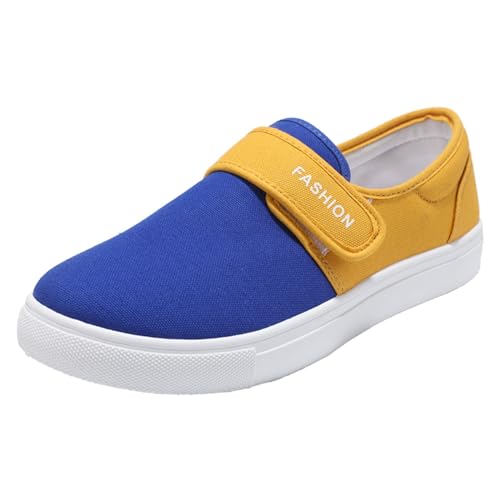 VBEDKDEB Freizeitschuhe Herren Slipper Canvas für Männer Low Top Wanderschuhe Mode Freizeitschuhe Sneakers Herren (Yellow, 43) von VBEDKDEB