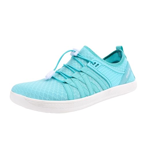 VBEDKDEB Freizeitschuhe Herren Slipper Freizeitschuhe für Damen und Herren, Strandschuhe, sportliche Barfußschuhe, Outdoor Sportschuhe zum Wandern Schuhe Die Größer Machen (Mint Green, 43) von VBEDKDEB