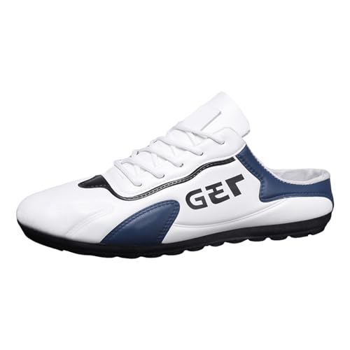 VBEDKDEB Freizeitschuhe Herren Slipper Frühling Herrenschuhe Lazy Slip halbe Hausschuhe Außenhandel Herren Freizeitschuhe Orthopädische Schuhe (White, 40) von VBEDKDEB