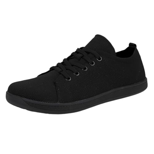 VBEDKDEB Freizeitschuhe Herren Slipper Herren Fly Weave Freizeitschuhe Breite Zehen Barfußschuhe rutschfeste Atmungsaktive Leichte Sport Schuhe Sneaker (44) von VBEDKDEB