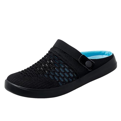 VBEDKDEB Freizeitschuhe Herren Slipper Herren Hohl Mesh Casual Sneakers Sommersandalen Atmungsaktive Schuhe EIN Slip Casual Strandschuhe Sneaker Weiß (Blue, 40) von VBEDKDEB