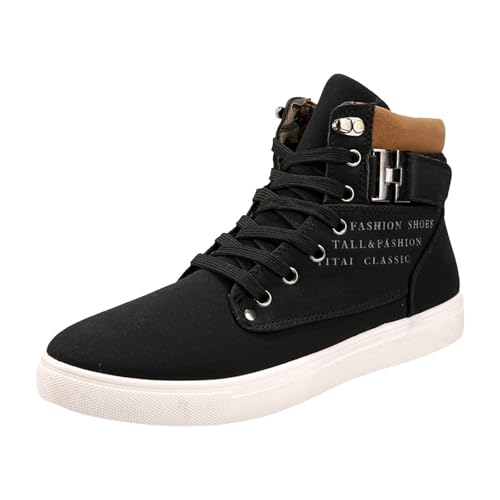 VBEDKDEB Freizeitschuhe Herren Slipper Herren Mid Tube Casual Sneakers Modische Retro Leder Oberbekleidung Freizeitschuhe Sport Schuhe Männer (41) von VBEDKDEB