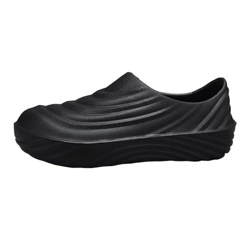 VBEDKDEB Freizeitschuhe Herren Slipper Herren und Arbeitsschuhe mit Verschlusskappe, leicht und strapazierfähig, einfarbig, Freizeitschuhe für den Außenbereich Mittelalter Schuhe (38) von VBEDKDEB