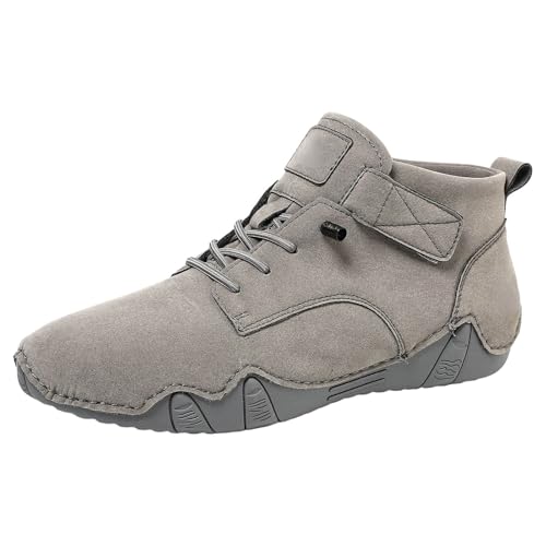 VBEDKDEB Freizeitschuhe Herren Slipper Herrenmodelle Modische Herbst und Winter Kurz Outdoor Freizeitschuhe in großer Größe Sneaker Schwarz Herren (Grey, 42) von VBEDKDEB