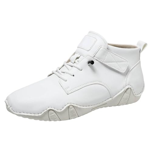 VBEDKDEB Freizeitschuhe Herren Slipper Herrenmodelle Modische Herbst und Winter Kurz Outdoor Freizeitschuhe in großer Größe Sneaker Schwarz Herren (White, 41) von VBEDKDEB