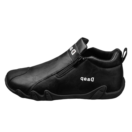 VBEDKDEB Freizeitschuhe Herren Slipper Herrenschuhe Frühling Top Freizeitschuhe Herren Arbeitsschuhe Trendy Alle Outdoor Wanderschuhe Sneaker Schwarz (44) von VBEDKDEB