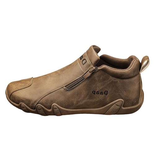 VBEDKDEB Freizeitschuhe Herren Slipper Herrenschuhe Frühling Top Freizeitschuhe Herren Arbeitsschuhe Trendy Alle Outdoor Wanderschuhe Sneaker Schwarz (Brown, 40) von VBEDKDEB