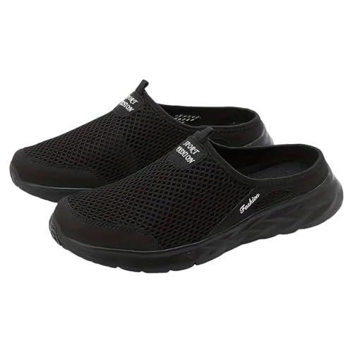 VBEDKDEB Freizeitschuhe Herren Slipper Lässige, atmungsaktive Slip Sneaker für Herren Schuhe Schwarz (43) von VBEDKDEB