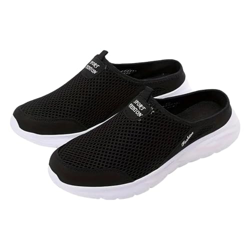 VBEDKDEB Freizeitschuhe Herren Slipper Lässige, atmungsaktive Slip Sneaker für Herren Schuhe Schwarz (White, 43) von VBEDKDEB