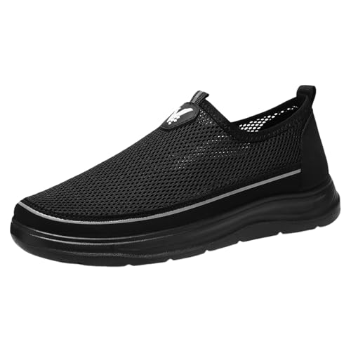 VBEDKDEB Freizeitschuhe Herren Slipper Männer Sportschuhe Modische Neue Muster Einfache Reine Farbe Mesh Atmungsaktive Bequeme Leichte Casual Schuhe Espadrilles Herren (42) von VBEDKDEB