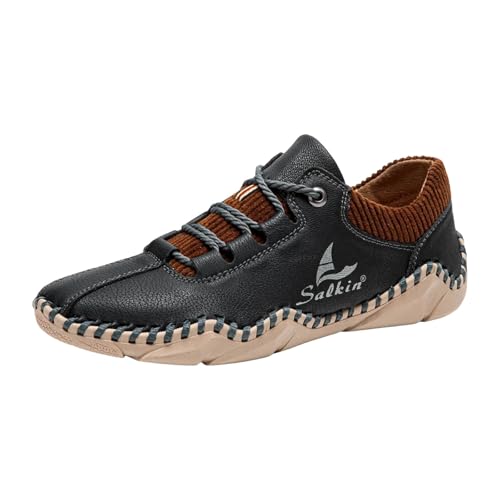 VBEDKDEB Freizeitschuhe Herren Slipper Modische Freizeitschuhe für Herren in Kontrastfarbe Orthopädische Schuhe (41) von VBEDKDEB