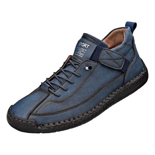 VBEDKDEB Freizeitschuhe Herren Slipper Modische und Bequeme Low Top Arbeitskleidung für Herren im Freien Schuhe Die Größer Machen (Blue, 42) von VBEDKDEB