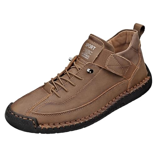VBEDKDEB Freizeitschuhe Herren Slipper Modische und Bequeme Low Top Arbeitskleidung für Herren im Freien Schuhe Die Größer Machen (Khaki, 43) von VBEDKDEB