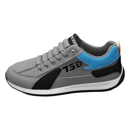 VBEDKDEB Freizeitschuhe Herren Slipper Sportschuhe Frühling Außenhandel Herrenschuhe Schnürschuhe Laufschuhe Modeschuhe Schwarze Sneaker Herren (Grey, 41) von VBEDKDEB