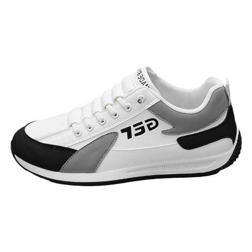 VBEDKDEB Freizeitschuhe Herren Slipper Sportschuhe Frühling Außenhandel Herrenschuhe Schnürschuhe Laufschuhe Modeschuhe Schwarze Sneaker Herren (White, 42) von VBEDKDEB