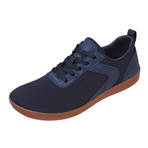 VBEDKDEB Freizeitschuhe Herren Slipper Unisex Freizeit Sneaker mit dünner Sohle und breitem Leisten Walkingschuhe (Dark Blue, 48) von VBEDKDEB
