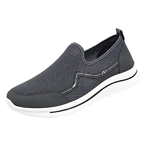 VBEDKDEB Herren-Laufschuhe Freizeitschuhe Herren und Bequeme Herren Casual Jogging Sommer Atmungsaktive Mesh-Schuhe Walkingschuhe (Grey, 44) von VBEDKDEB