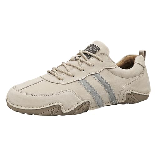 VBEDKDEB Herren Laufschuhe Trekkingschuhe Herren Außenhandels Reißverschluss Sportschuhe Sneaker (T-C-Khaki, 43) von VBEDKDEB