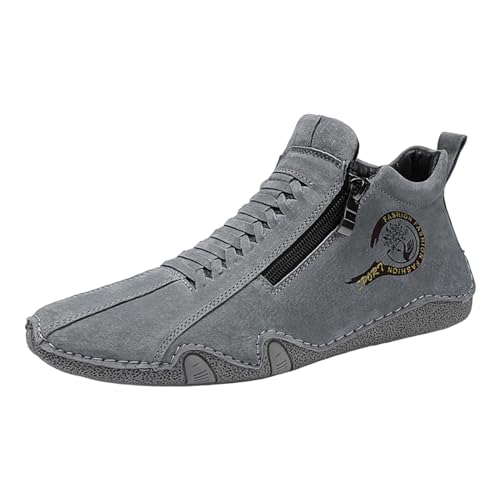 VBEDKDEB Herren Laufschuhe Trekkingschuhe Herren Außenhandels Reißverschluss Sportschuhe Sneaker (T-F-Grey, 43) von VBEDKDEB