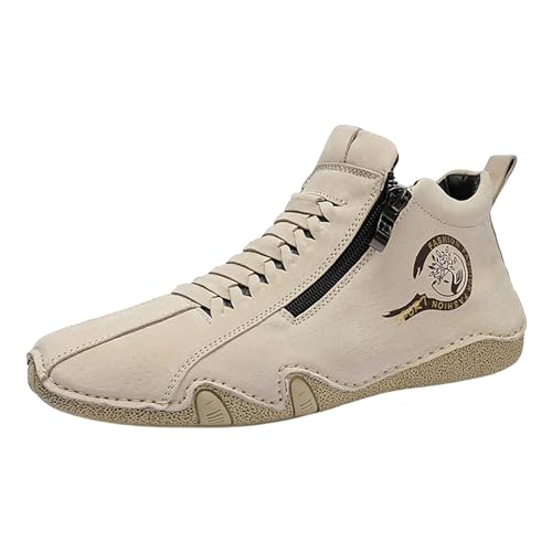 VBEDKDEB Herren Laufschuhe Trekkingschuhe Herren Außenhandels Reißverschluss Sportschuhe Sneaker (T-F-Khaki, 41) von VBEDKDEB