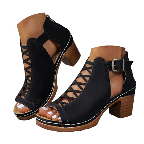 VBEDKDEB High Heels Schuhe Damen Blockabsatz Sandalen Frauen Spangen Reißverschluss Hinten Peeptoe Rutschfeste Sandaletten 2025 Sommer Lässige Strand Reise Urlaub Chunky Absatz Wandersandalen (40.5) VBEDKDEB High Heels Schuhe Damen Blockabsatz Sandalen Frauen Spangen Reißverschluss Hinten Peeptoe Rutschfeste Sandaletten 2025 Sommer Lässige Strand Reise Urlaub Chunky Absatz Wandersandalen (40.5) von VBEDKDEB