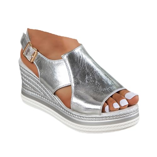 VBEDKDEB Keilabsatz Schuhe Damen Elegant Glitzer Leder Bequem Plateau Sandalen Frauen Peeptoe Verstellbaren Slingback Rutschfeste Sandaletten 2025 Sommer Lässige Strand Reise Urlaub Wanderschuhe (37) VBEDKDEB Keilabsatz Schuhe Damen Elegant Glitzer Leder Bequem Plateau Sandalen Frauen Peeptoe Verstellbaren Slingback Rutschfeste Sandaletten 2025 Sommer Lässige Strand Reise Urlaub Wanderschuhe (37) von VBEDKDEB