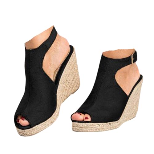 VBEDKDEB Keilabsatz Schuhe Damen Wildleder Plateau Leder Sandalen Frauen Peeptoe Verstellbaren Riemchen Rutschfeste Espadrilles Sandaletten 2025 Sommer Lässige Strand Reise Urlaub Wanderschuhe (41.5) VBEDKDEB Keilabsatz Schuhe Damen Wildleder Plateau Leder Sandalen Frauen Peeptoe Verstellbaren Riemchen Rutschfeste Espadrilles Sandaletten 2025 Sommer Lässige Strand Reise Urlaub Wanderschuhe (41.5) von VBEDKDEB