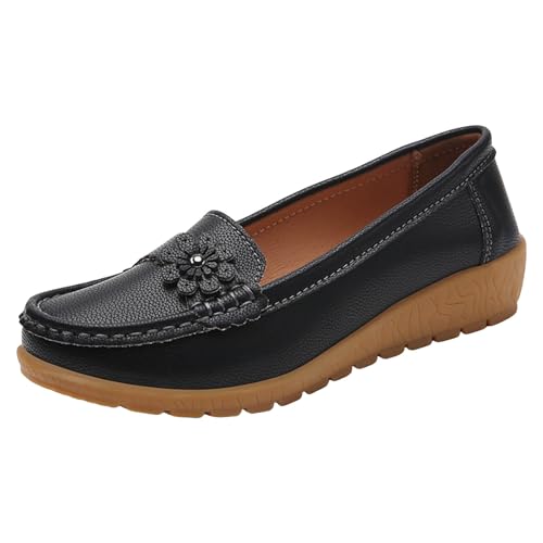 VBEDKDEB Loafer Damen Flache Mokassins Slipper Slip On Damen Walking Flache Loafer Freizeitschuhe Wanderschuhe für Schlupfschuhe Bequem Bequemschuhe Flats (39) von VBEDKDEB