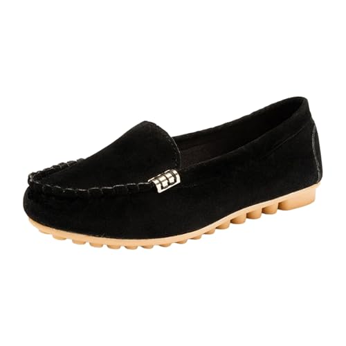 VBEDKDEB Loafer Damen Mokassins Flache Slipper Damen Bequeme Flache Slipper Outdoor Autofahrerschuhe Zehenschuhe Halbschuhe Slip on Bequemschuhe Flach (42) von VBEDKDEB