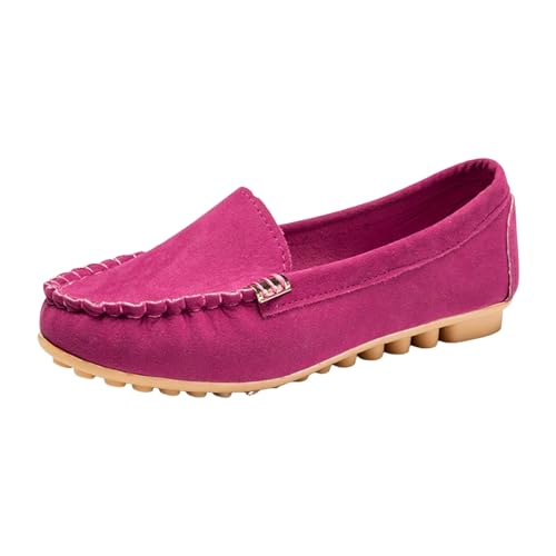 VBEDKDEB Loafer Damen Mokassins Flache Slipper Damen Bequeme Flache Slipper Outdoor Autofahrerschuhe Zehenschuhe Halbschuhe Slip on Bequemschuhe Flach (43) von VBEDKDEB