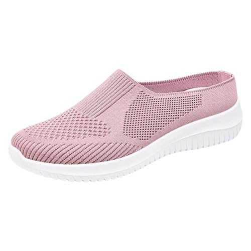 VBEDKDEB Orthopädische Schuhe Damen, Frauen Plateau Hausschuhe Clogs Lässig Walking Sneaker Slip On Slipper Pantoletten Mules Freizeitschuhe Sommer Bequem rutschfest Schlupfschuhe (38) von VBEDKDEB