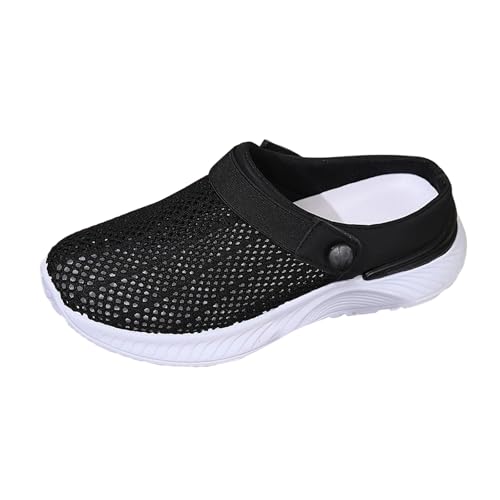 VBEDKDEB Orthopädische Schuhe Damen, Frauen Plateau Hausschuhe Clogs Lässig Walking Sneaker Slip On Slipper Pantoletten Mules Freizeitschuhe Sommer Bequem rutschfest Schlupfschuhe (40) von VBEDKDEB