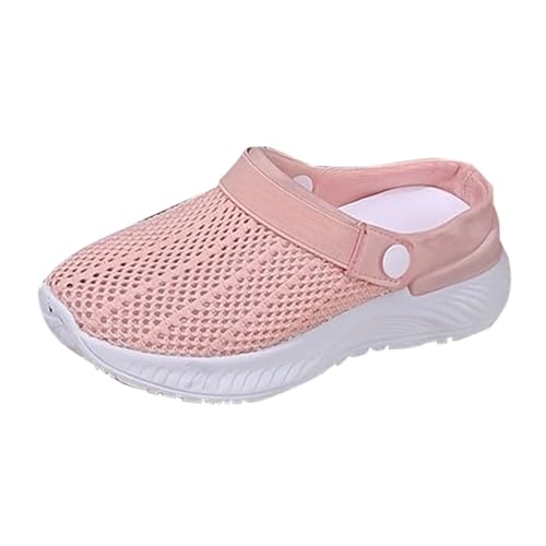 VBEDKDEB Orthopädische Schuhe Damen, Frauen Plateau Hausschuhe Clogs Lässig Walking Sneaker Slip On Slipper Pantoletten Mules Freizeitschuhe Sommer Bequem rutschfest Schlupfschuhe (40) von VBEDKDEB