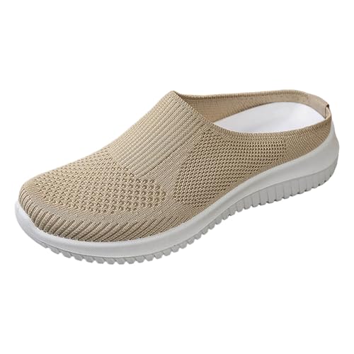 VBEDKDEB Orthopädische Schuhe Damen, Frauen Plateau Hausschuhe Clogs Lässig Walking Sneaker Slip On Slipper Pantoletten Mules Freizeitschuhe Sommer Bequem rutschfest Schlupfschuhe (40) von VBEDKDEB