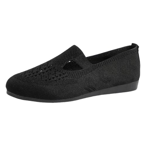 VBEDKDEB Slip On Sneakers Damen Freizeitschuhe Slipper Bequeme und modische Freizeitschuhe für Damen mit flachem Zehenbereich niedrigem Absatz Trachtenschuhe Damen (39) von VBEDKDEB