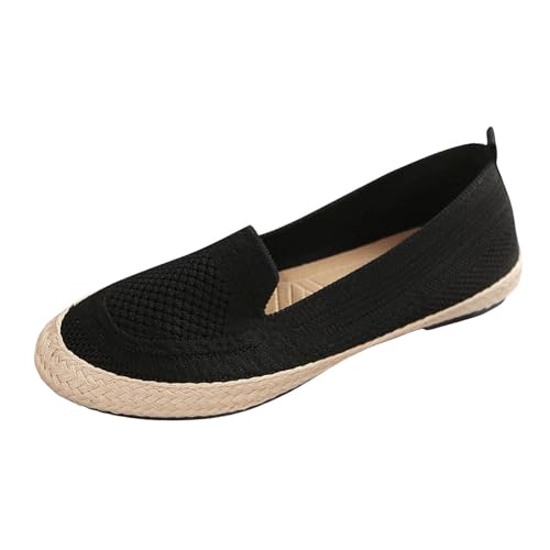 VBEDKDEB Slip On Sneakers Damen Slipper Freizeitschuhe Damenschuhe, Flache Freizeitschuhe, modische Outdoor Mesh atmungsaktive Stoffschuhe Damen (41) von VBEDKDEB