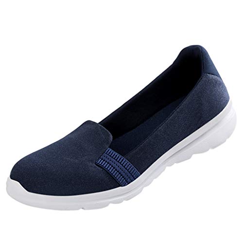 VBEDKDEB Sneaker Damen Freizeitschuhe Turnschuhe Laufschuhe Mode Studenten Arbeit Damenmesh Freizeitschuh Thick Soled Rocking Schuh Sneaker Damen Beige (Blue, 36) von VBEDKDEB