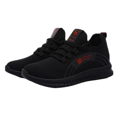 VBEDKDEB Sneaker Damen Laufschuhe Slipper Freizeitschuhe Neue vielseitige, atmungsaktive und Bequeme Sport Freizeitschuhe Sneaker Schwarz (Red, 38) von VBEDKDEB