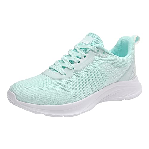VBEDKDEB Sneaker Damen Laufschuhe Sportschuhe Turnschuhe Paar Modelle Damen Frühjahr koreanische Version Atmungsaktive Leichte Student Laufschuhe Mesh Sport Freizeitschuhe Damen Sneaker (Green, 38) von VBEDKDEB