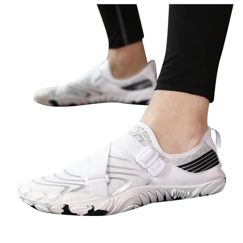 VBEDKDEB Sneaker Damen Laufschuhe Sportschuhe Turnschuhe Wanderschuhe Leichte Walkingschuhe Atmungsaktive Trekkingschuhe Sommer Sneaker Damen (White, 41) von VBEDKDEB