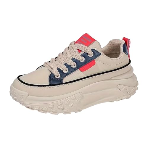 VBEDKDEB Sneaker Damen Slip on Freizeitschuhe Slipper Modische und Trendige Sport Freizeitschuhe für Damen in Patchwork Farben mit Dicker Sohle Sicherheitsschuhe Damen (Blue, 40) von VBEDKDEB
