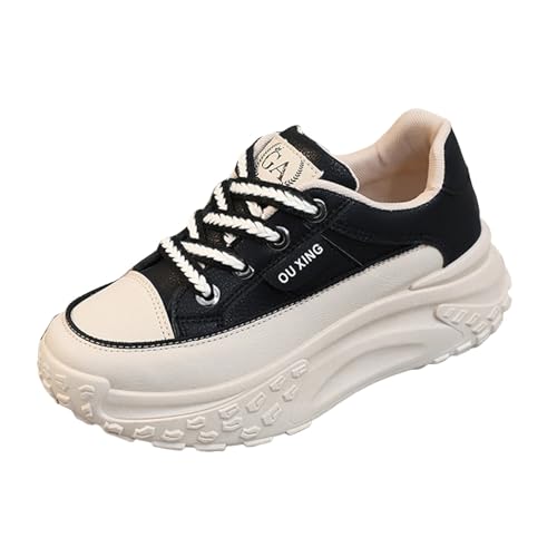 VBEDKDEB Sneaker Damen Slip on Laufschuhe Freizeitschuhe Modische Freizeitschuhe mit Dicker Sohle und erhöhter Sportsohle Elegante Sneaker Damen (38) von VBEDKDEB