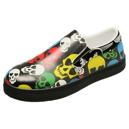 VBEDKDEB Sneaker Damen Slip on Laufschuhe Turnschuhe Halloween Damen Einzelschuh mit Kürbis Print, Flache Freizeitschuhe Damenhausschuhe (42) von VBEDKDEB