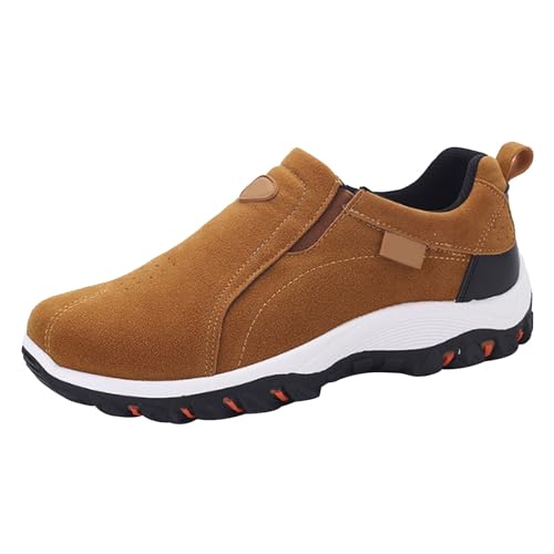 VBEDKDEB Sneaker Damen Slip on Turnschuhe Freizeitschuhe Freizeit Sportschuhe Laufschuhe Atmungsaktive Mode Für Studenten Und Jugendliche Damen-Walkingschuhe (Brown, 42) von VBEDKDEB