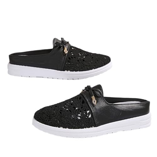 VBEDKDEB Sneaker Damen Slipper Freizeitschuhe Laufschuhe Bequeme und modische Flache Freizeitschuhe mit Zehenpartie für Damen Sneaker Braun Damen (42) von VBEDKDEB
