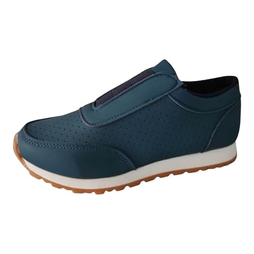 VBEDKDEB Sneaker Damen Slipper Laufschuhe Freizeitschuhe Einfarbige, atmungsaktive, lässige Freizeitschuhe in großer Größe für Damen Damen Sneaker Beige (Navy, 43) von VBEDKDEB