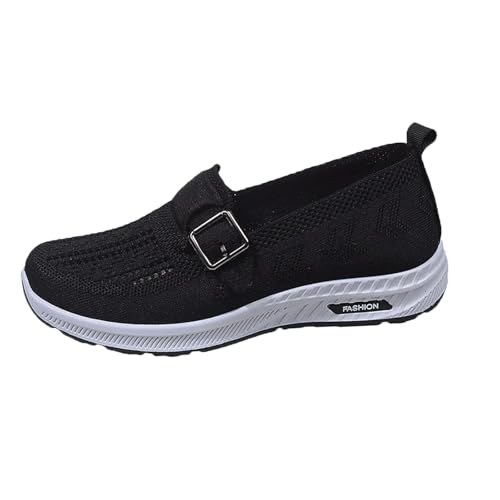 VBEDKDEB Sneaker Damen Slipper Laufschuhe Sportschuhe Freizeitschuhe Modische Hohle Einfache Einfarbige Bequeme Leichte Flache Schlupfschuhe Barfußschuhe Damen Weiß (40) von VBEDKDEB