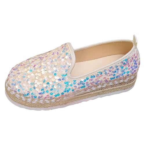 VBEDKDEB Sneaker Damen Slipper Slip on Freizeitschuhe Modische und vielseitige Freizeitschuhe für Damen, die Körpergröße erhöhen Segelschuhe Damen (Blue, 43) von VBEDKDEB