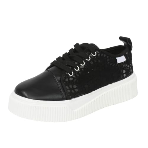 VBEDKDEB Sneaker Damen Slipper Slip on Sportschuhe Damenschuhe aus Mesh mit einfarbigem Design High Sneaker Damen (38) von VBEDKDEB